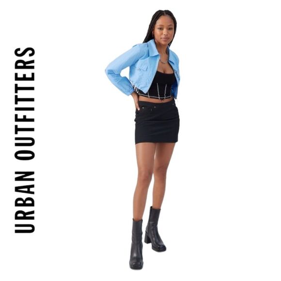 NEW BDG Urban Outfitters UO Ellie Shrunken Utility Coat Jacket M L - Picture 3 of 4